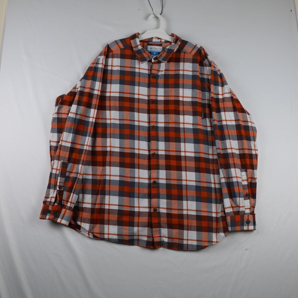 Columbia Shirt Mens XL Plaid Button Down Long Sleeve Casual Outdoors